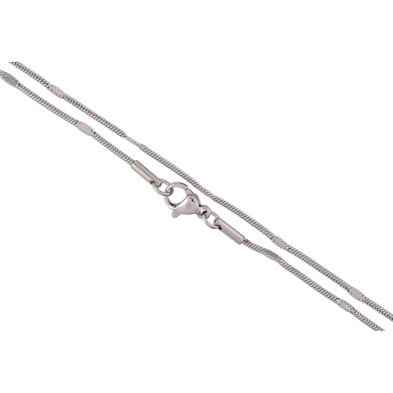 Цепочка Xuping ТТМ Stainless Steel цвет Родий Плетение Ювелирный шнур с прокаткой длина 50см х 1.5мм фото №1