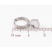 Серьги Xuping TTM Stainless Steel цвет Родий подвески на колечках Сердечки с белой эмалью фото №2