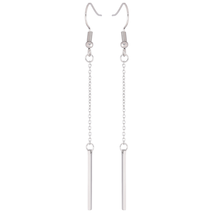 Сережки Xuping TTM Stainless Steel колір Родій французький замок «Підвіски з ланцюжка» фото №9