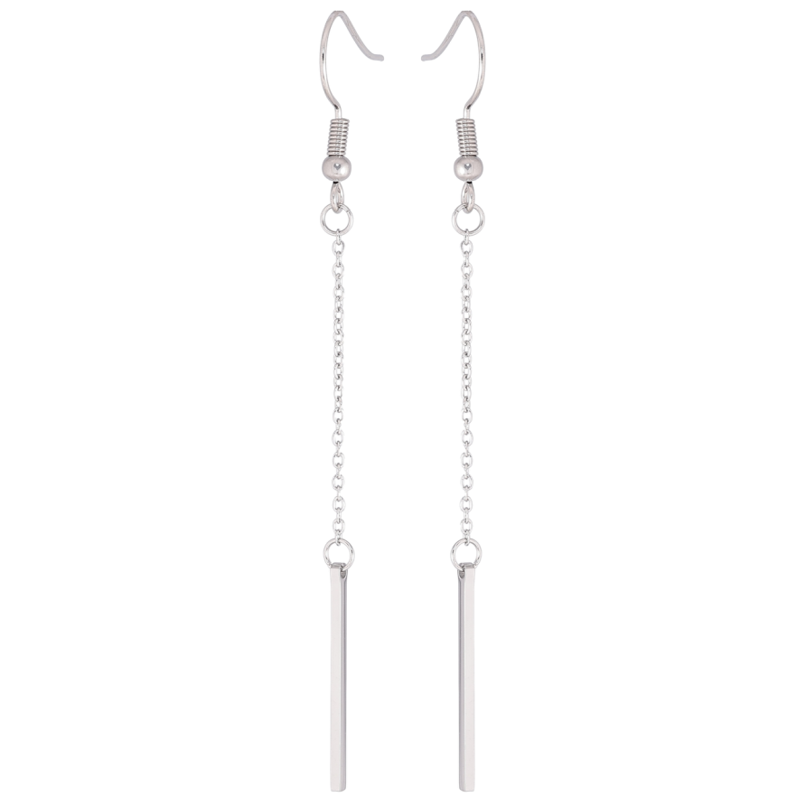 Сережки Xuping TTM Stainless Steel колір Родій французький замок «Підвіски з ланцюжка» фото №1