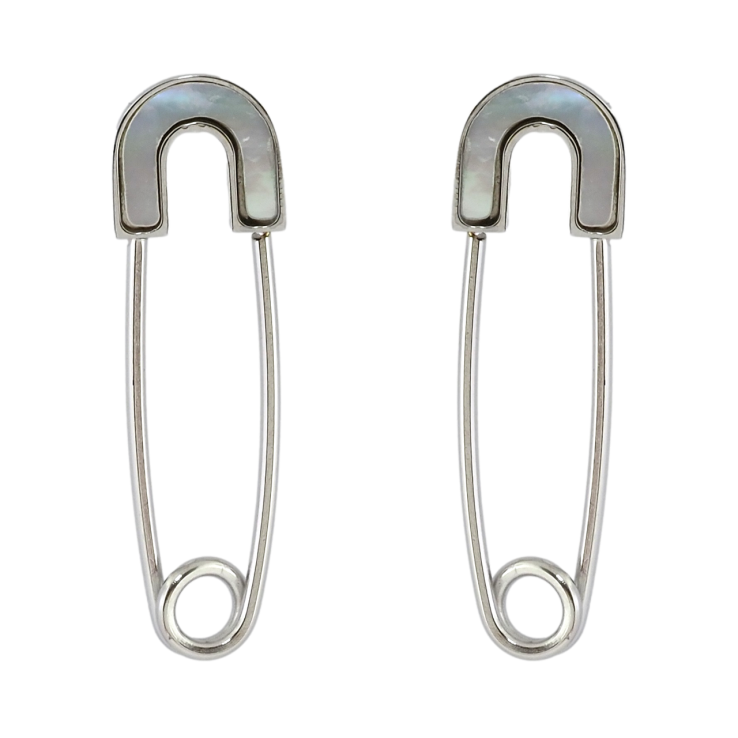 Сережки Xuping TTM Stainless Steel колір Родій пусети Булавки з перламутровими вставками фото №11