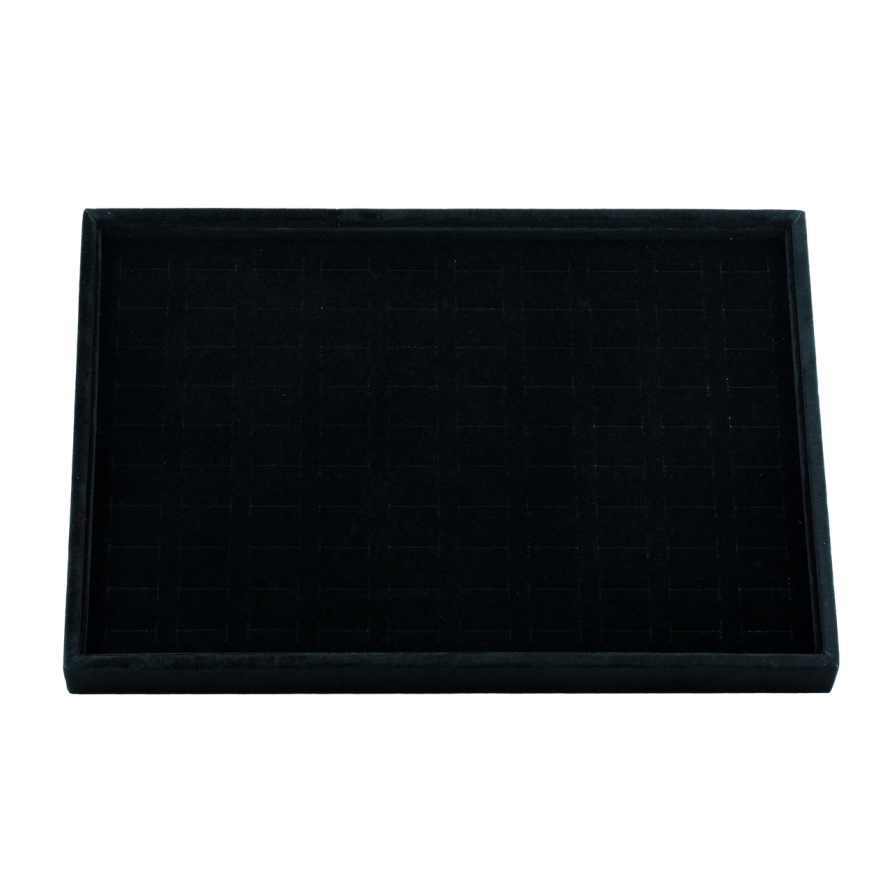 Підставка під каблучки кулони Планшет 10 рядів (окремі секції 100шт) чорна дшв-35х24х3см фото №1
