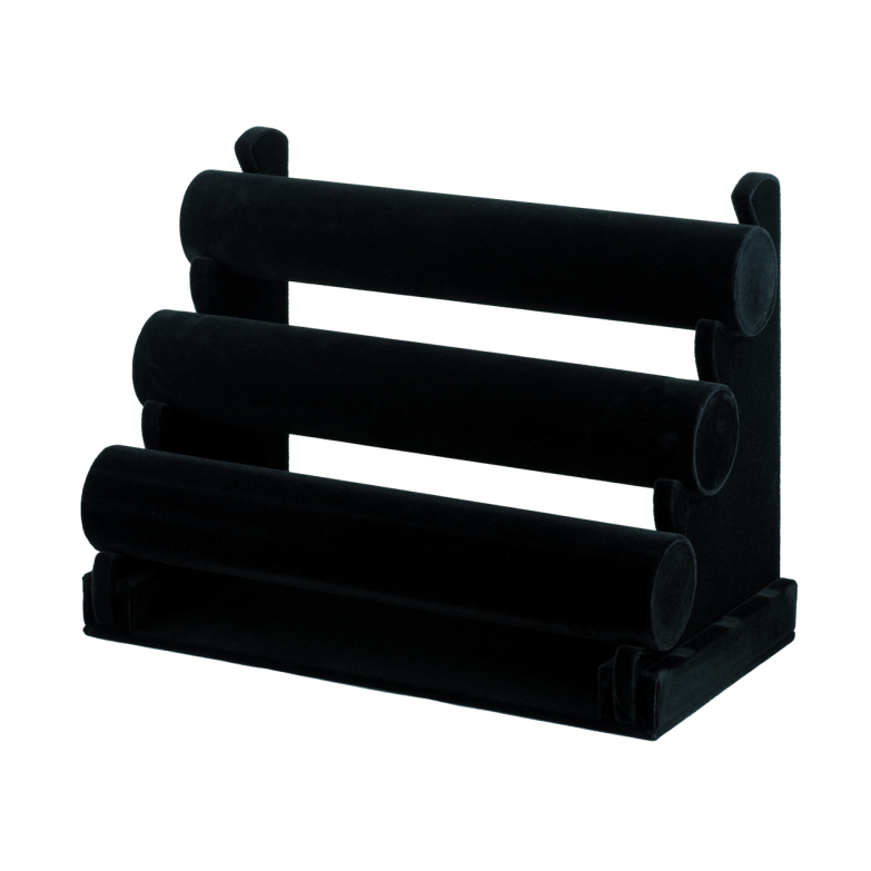 Підставка під браслети годинники Трійка чорна дшв-30х23х16.5см ø 5см фото №1