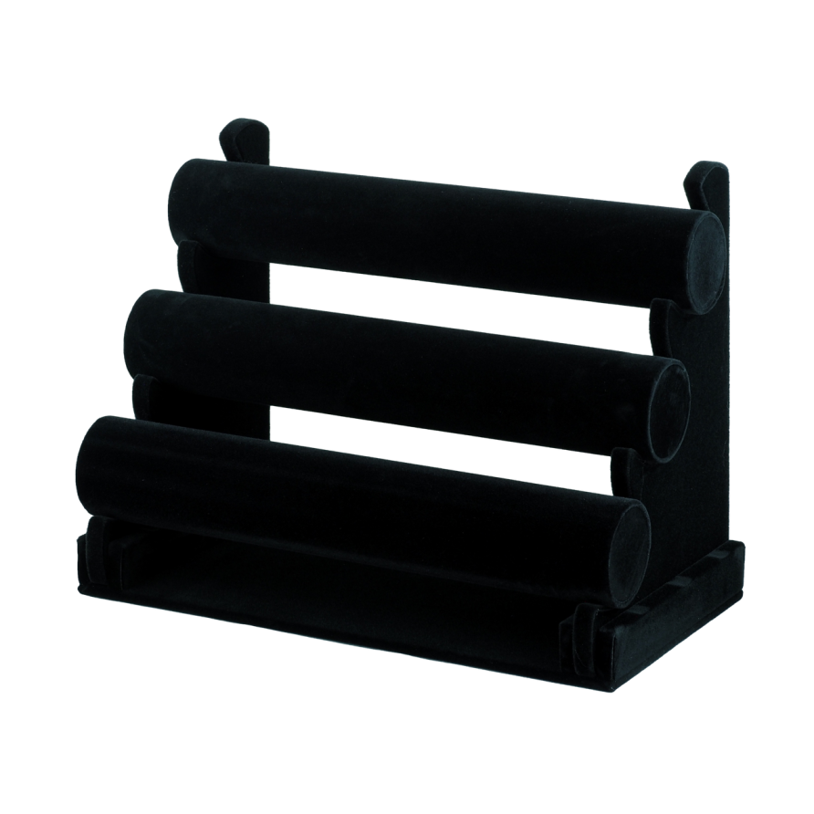 Підставка під браслети годинники Трійка чорна дшв-30х23х16.5см ø 5см фото №1