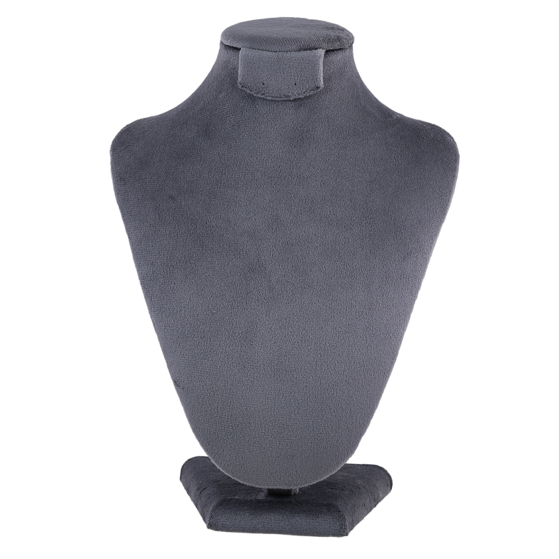 Підставка шия під кольє, ланцюжки, сережки Сіра ВШ - 22х17см фото №1