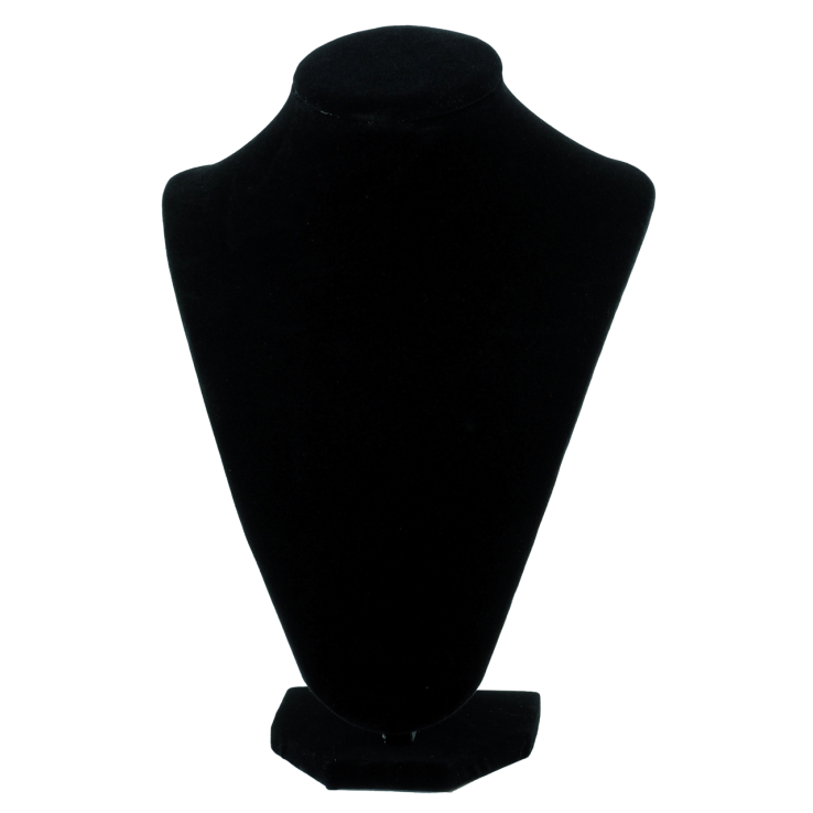 Підставка шия під кольє, ланцюжки Чорна ВШ - 24х18см фото №4