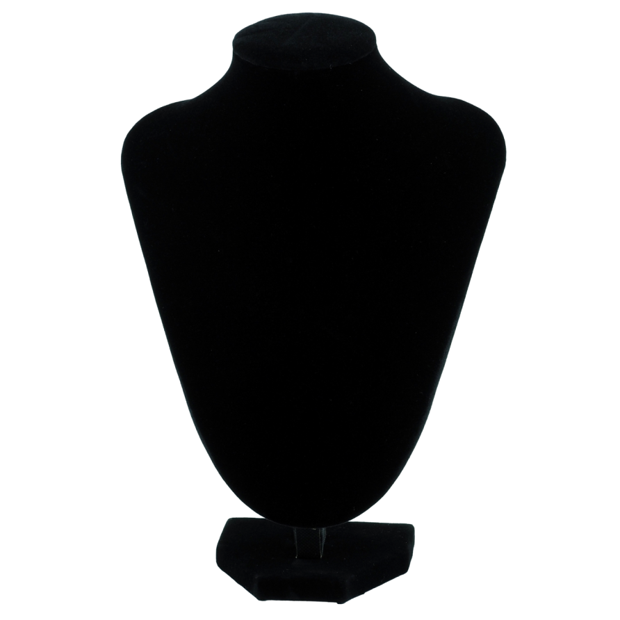 Підставка шия під кольє, ланцюжки Чорна маленька ВШ -22х15см фото №1