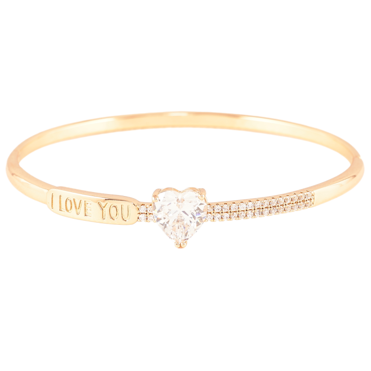 Браслет Xuping Позолота 18K «Кришталеве сердечко з написом I Love You» ø 6см фото №25 Браслет Xuping Позолота 18K «Кришталеве сердечко з написом I Love You» ø 6см фото №25