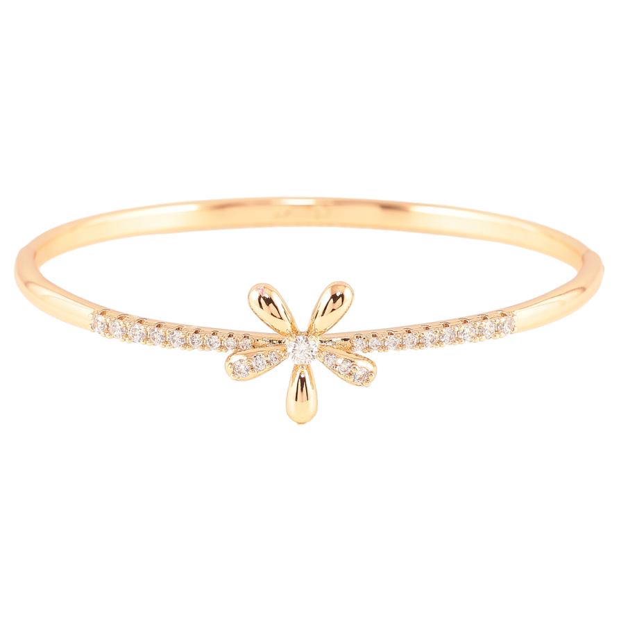 Браслет Xuping Позолота 18K Цветок с цирконием ø 5.7см фото №1