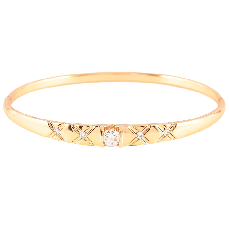Браслет Xuping Позолота 18K «Візерунок з цирконієм» ø 6см фото №16 Браслет Xuping Позолота 18K «Візерунок з цирконієм» ø 6см фото №16