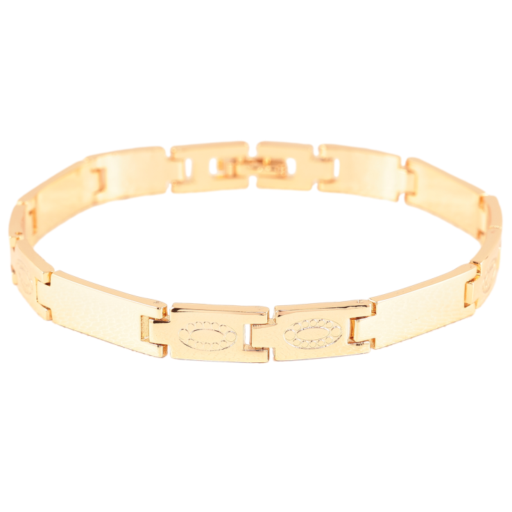 Браслет Xuping Позолота 18K «Браслетне плетіння з візерунком» довжина 19.5см фото №4