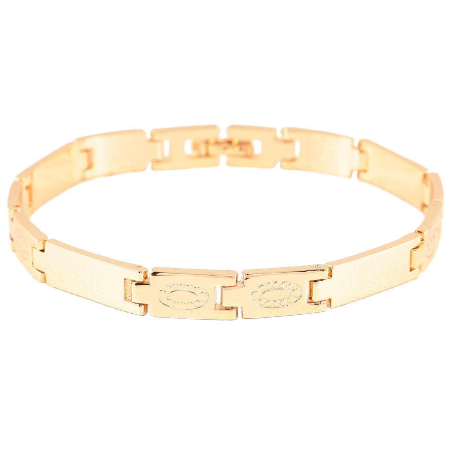 Браслет Xuping Позолота 18K Браслетное плетение с узором длинна 19.5см фото №1