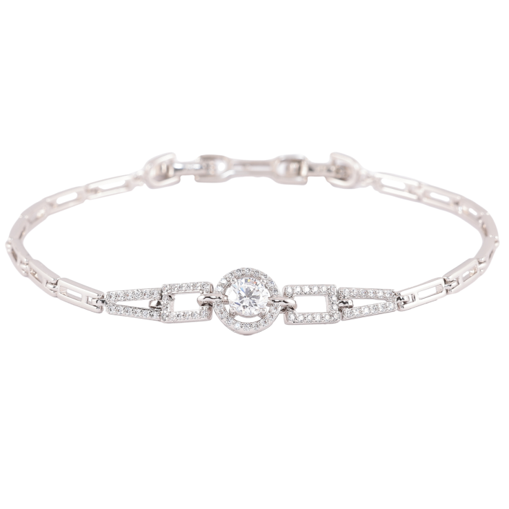 Браслет Xuping Родій «Візерунок з цирконієм» розмір з доп. замком 17,19см фото №19