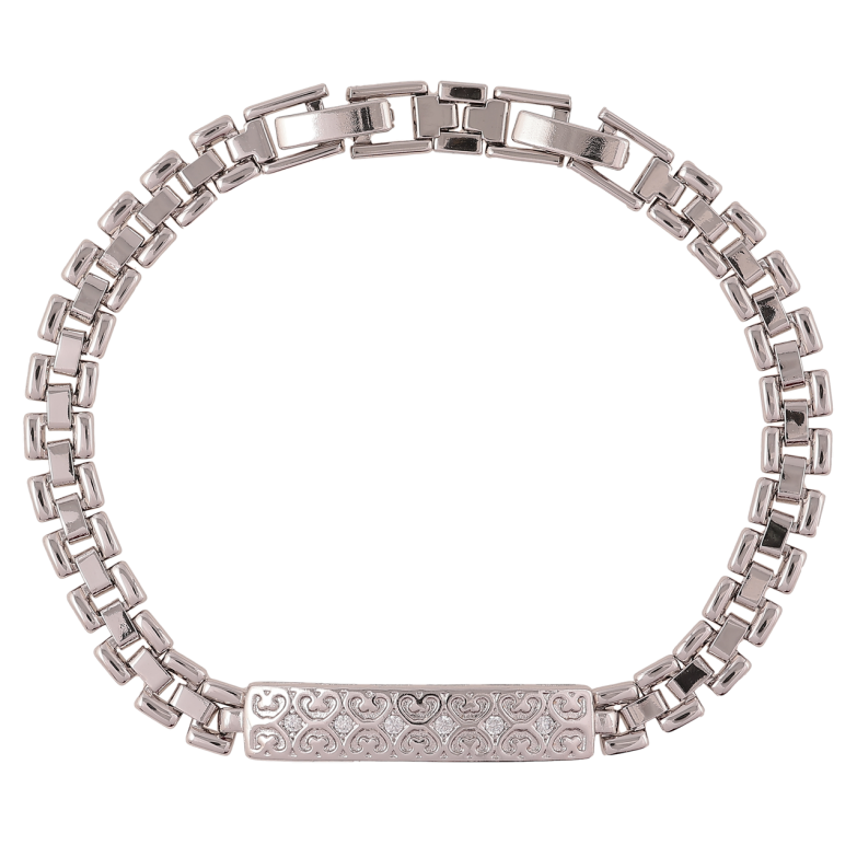 Браслет Xuping Родій «Візерунок з цирконієм» розмір з доп. замком 16.5,18.5см фото №1