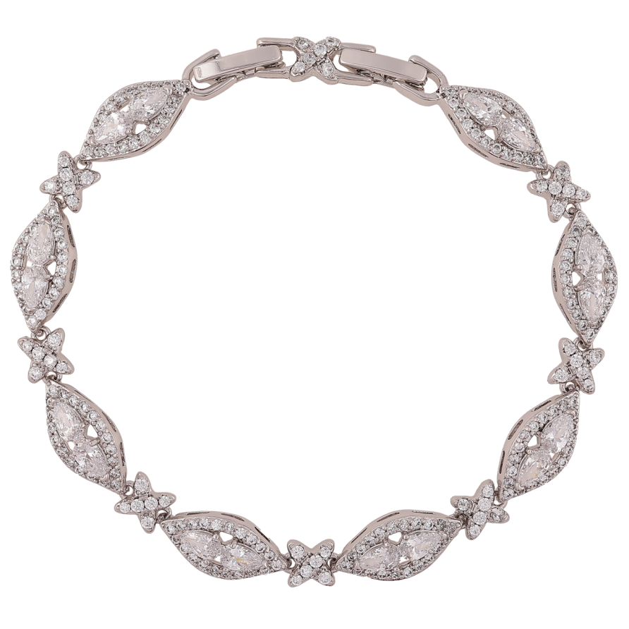 Браслет Xuping Родій «Кришталевий блиск» розмір з доп. замком 17,19см фото №1