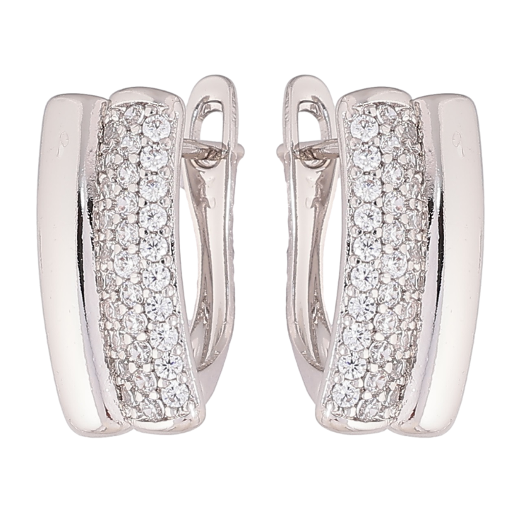 Серьги Xuping Родий английский замок Инкрустация цирконием фото №22