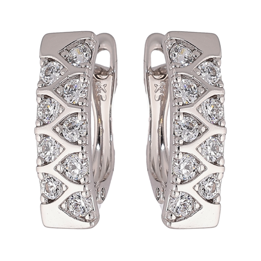 Сережки Xuping Родій англійський замок «Візерунок з цирконієм» фото №1