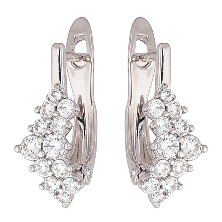 Серьги Xuping Родий английский замок Инкрустация цирконием фото №22