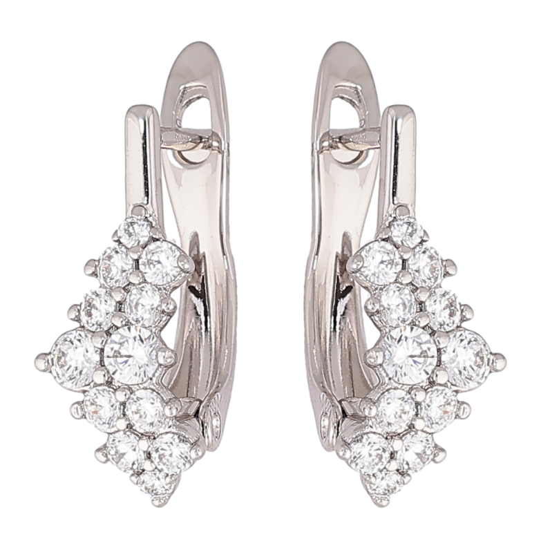 Серьги Xuping Родий английский замок Инкрустация цирконием фото №1