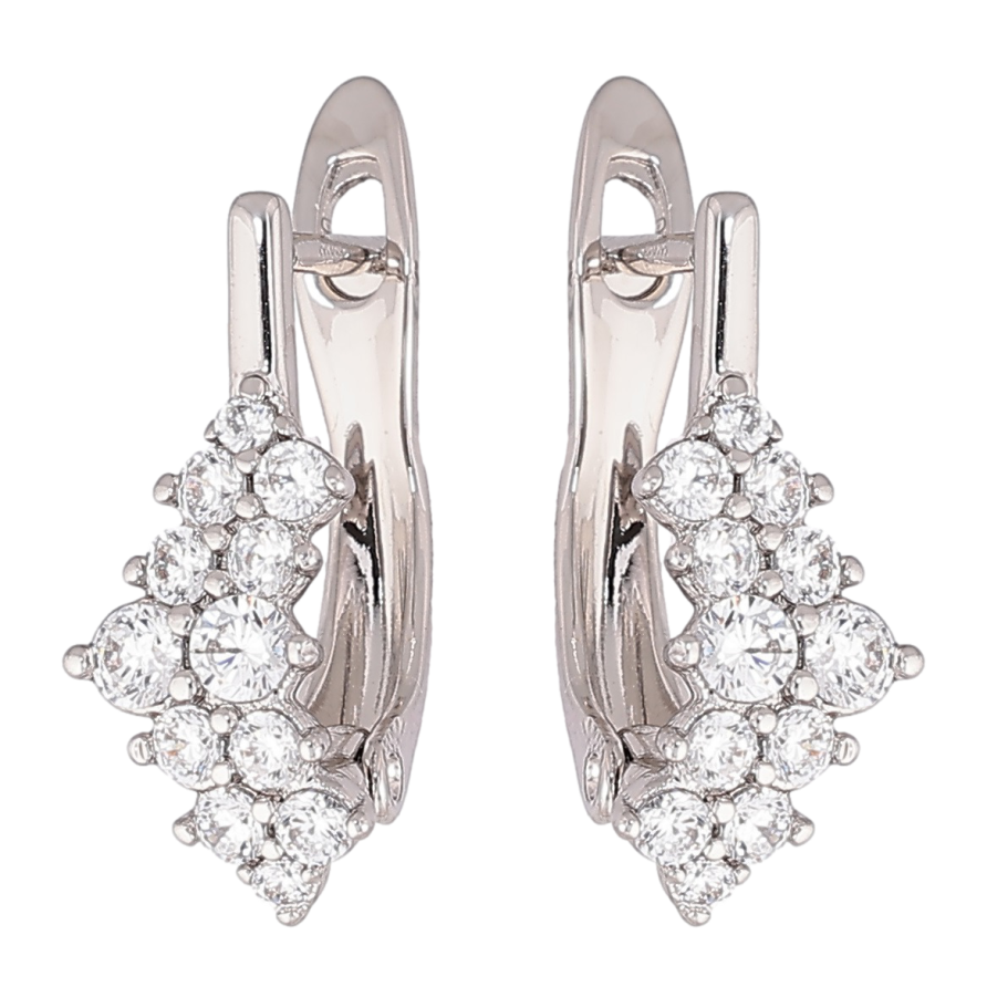 Серьги Xuping Родий английский замок Инкрустация цирконием фото №1