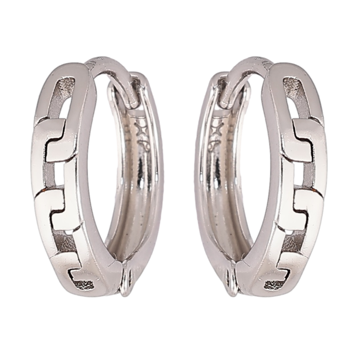 Серьги Xuping Родий колечки Узор цепочка фото №25