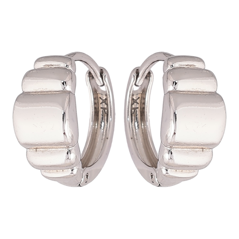 Сережки Xuping Родій колечка «Декоративний візерунок» фото №3 Сережки Xuping Родій колечка «Декоративний візерунок» фото №3