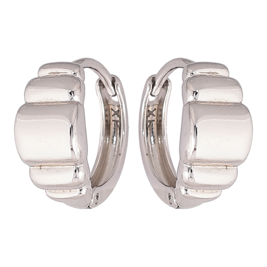 Сережки Xuping Родій колечка «Декоративний візерунок» фото №1 Сережки Xuping Родій колечка «Декоративний візерунок» фото №1