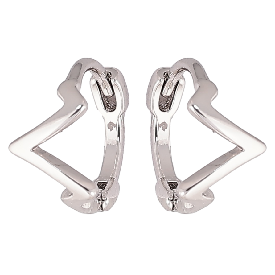 Сережки Xuping Родій колечка «Декоративний візерунок» фото №1 Сережки Xuping Родій колечка «Декоративний візерунок» фото №1