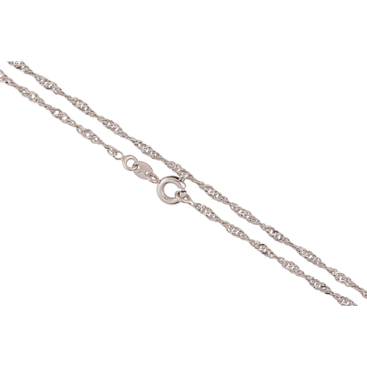 Ланцюжок Xuping Родій «Плетіння Сінгапур» довжина 44см х 1.5мм фото №5 Ланцюжок Xuping Родій «Плетіння Сінгапур» довжина 44см х 1.5мм фото №5