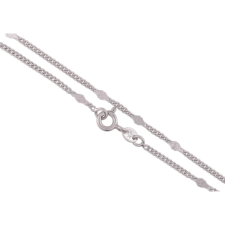 Ланцюжок Xuping Родій «Плетіння Панцирне з прокатаними ромбами» довжина 45см х 1.5мм фото №16 Ланцюжок Xuping Родій «Плетіння Панцирне з прокатаними ромбами» довжина 45см х 1.5мм фото №16