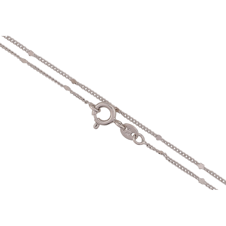 Ланцюжок Xuping Родій «Плетіння Панцирне з прокатаними сердечками» довжина 45см х 1мм фото №9 Ланцюжок Xuping Родій «Плетіння Панцирне з прокатаними сердечками» довжина 45см х 1мм фото №9