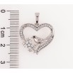 Кулон Xuping Родій «Сердечко з пташкою і цирконієм» для ланцюжка до 5мм фото №2