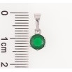 Кулон Xuping Родий Зеленый фианит в 6-ти крапановой оправе, ø 6мм для цепочки до 5мм фото №2