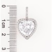 Кулон Xuping Родій «Кришталеве серце» для ланцюжка до 5мм фото №2
