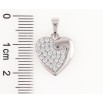 Кулон Xuping Родій «Серце з інкрустацією цирконієм» для ланцюжка до 5мм фото №2