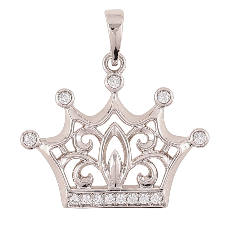 Кулон Xuping Родій «Корона з цирконієм» для ланцюжка до 6мм фото №1