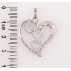 Кулон Xuping Родий Сердечки с цирконием для цепочки до 5мм фото №2