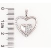 Кулон Xuping Родий Сердечки с инкрустацией цирконием для цепочки до 5мм фото №2