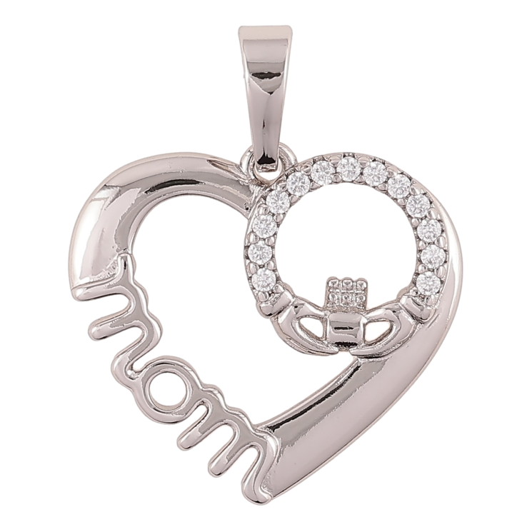 Кулон Xuping Родій «Серце з написом Мама» для ланцюжка до 7мм фото №24