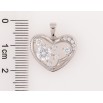 Кулон Xuping Родий Сердце с россыпью циркония для цепочки до 5мм фото №2