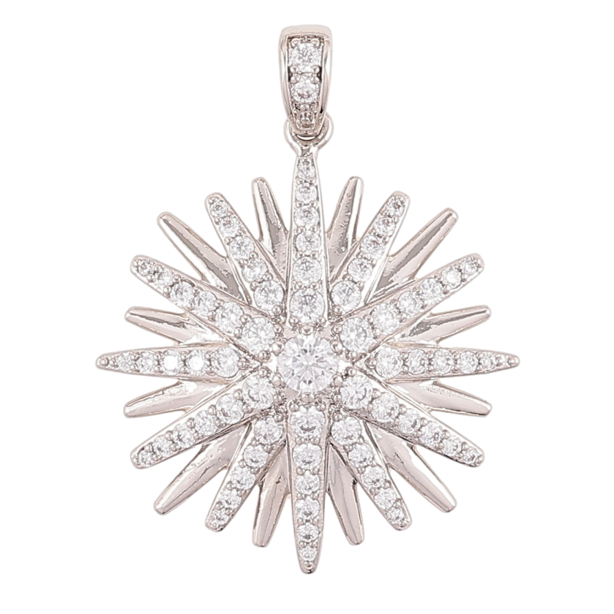 Кулон Xuping Родий Звезда с инкрустацией цирконием для цепочки до 3мм фото №1