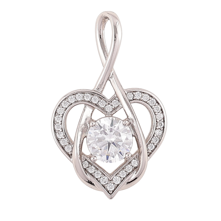 Кулон Xuping Родій «Сердечко з цирконієм» для ланцюжка до 4мм фото №19