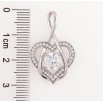 Кулон Xuping Родій «Сердечко з цирконієм» для ланцюжка до 4мм фото №2