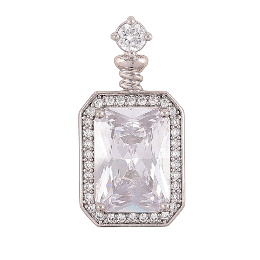Кулон Xuping Родий Фианит в обрамлении циркония для цепочки до 4мм фото №1
