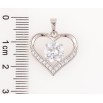 Кулон Xuping Родий Сердце с цирконием для цепочки до 5мм фото №2