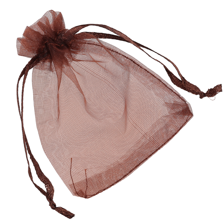 Мішечок подарунковий з органзи «Колір коричневий» розмір 7х9см ціна за 1 шт. фото №12