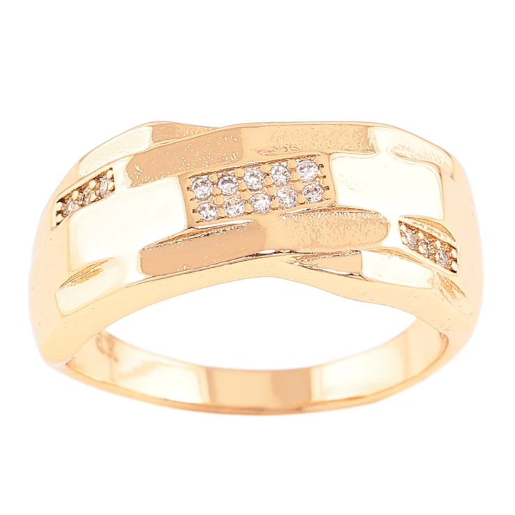 Кольцо Xuping Позолота 18K Декоративный узор с цирконием фото №14