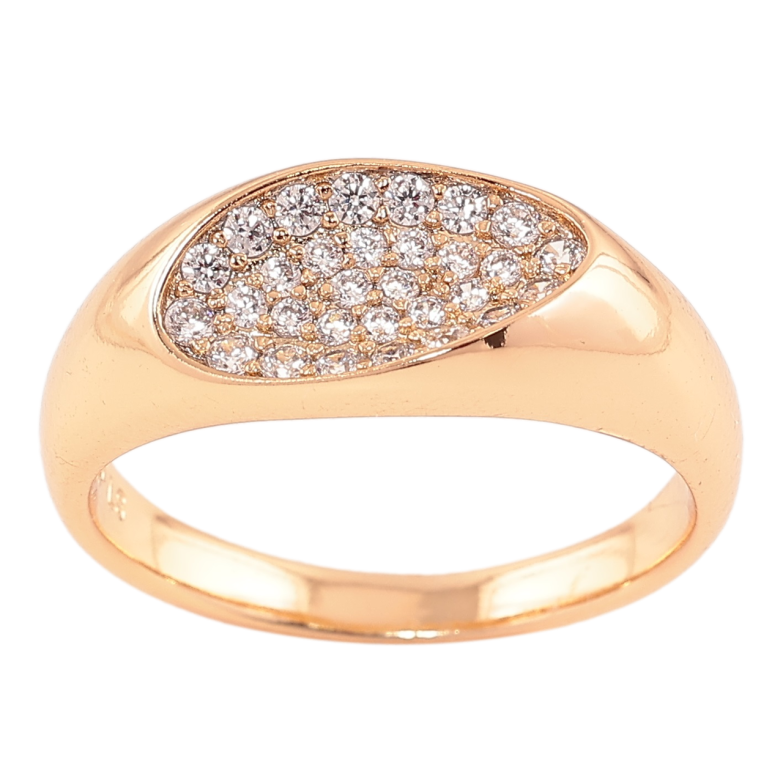 Кольцо Xuping Позолота 18K Узор с инкрустацией цирконием фото №1