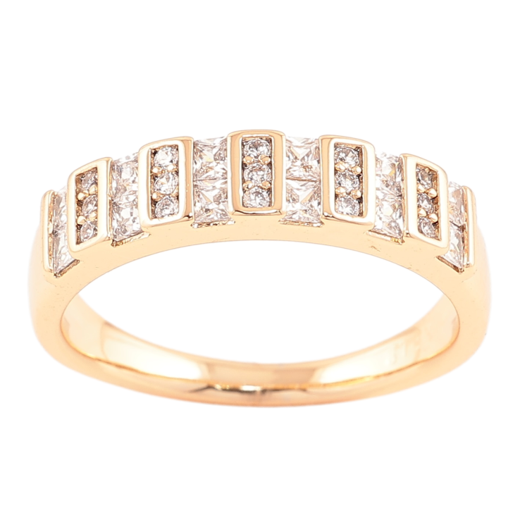 Кольцо Xuping Позолота 18K Узор с инкрустацией цирконием фото №12