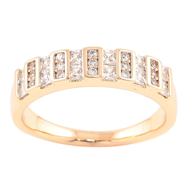 Кольцо Xuping Позолота 18K Узор с инкрустацией цирконием фото №1